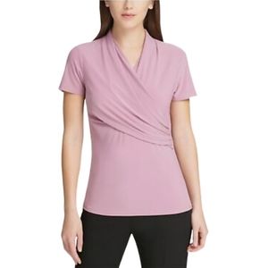DKNY Short Sleeve Side Ruched Top